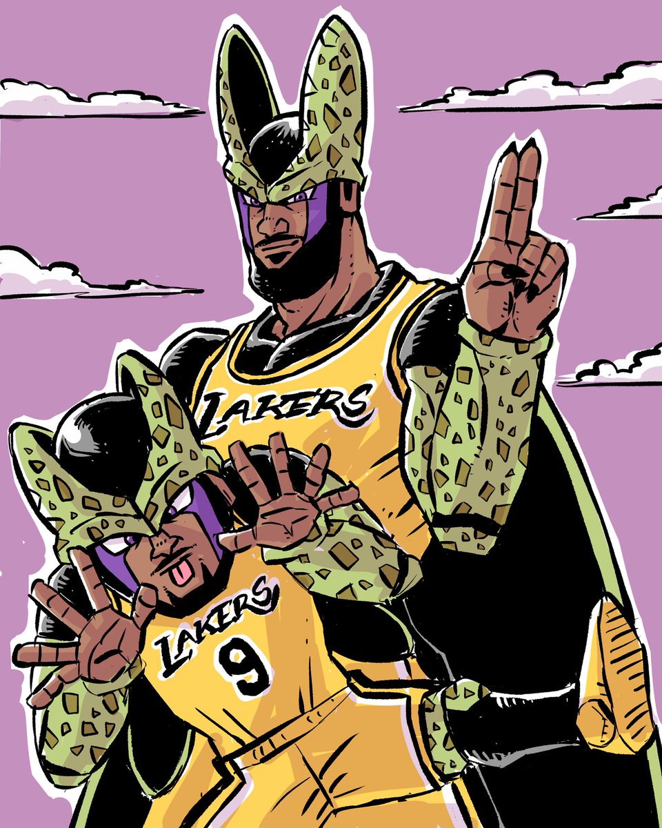 LeCell &amp; LeCell Jr. 
#lebron #bronny #lakers #DBZ 