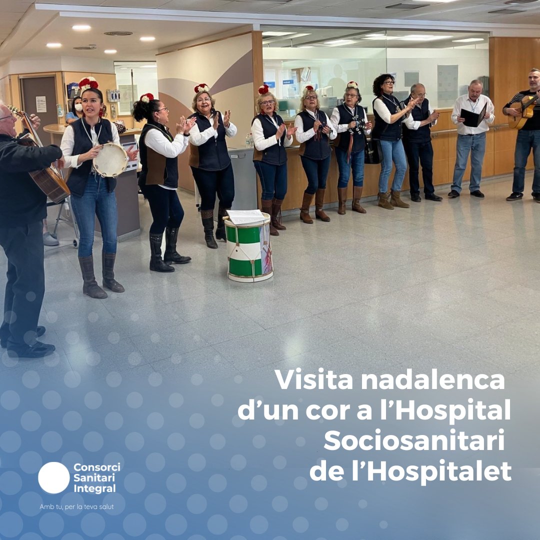ConsorciCSI's tweet photo. 🎶✨ Avui, el Coro Romero Añoranzas de mi Tierra Virgen de la Cabeza ha portat la música a les plantes de l'#HospitalSociosanitaridelHospitalet! 🎤❤️ Hem gaudit molt amb el concert. Gràcies per la visita! #domum #Nadal https://t.co/H6jrdPFs0l