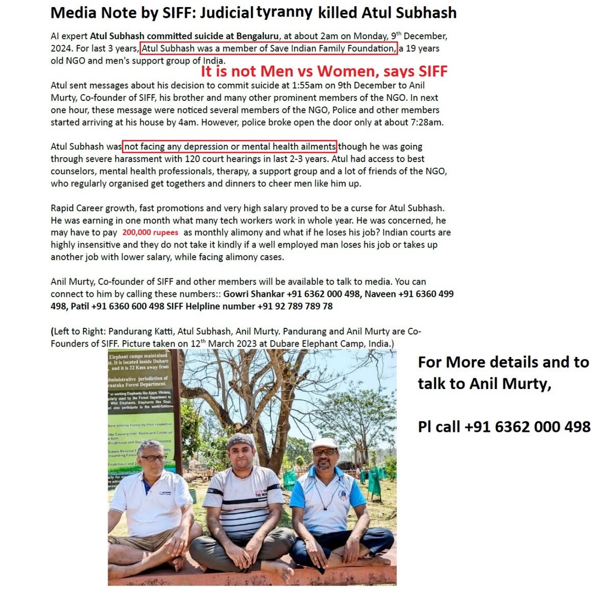 SIFF - Save Indian Family Foundation tweet media