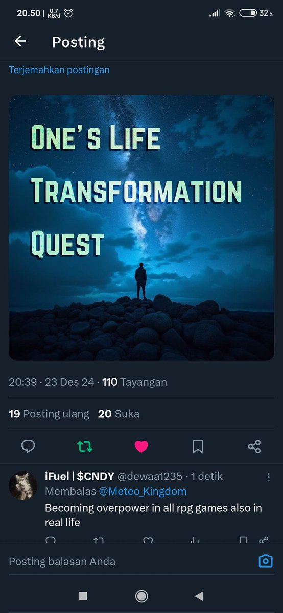 dewaa1235's tweet photo. What i want to do is " Becoming OverPower in Meteorite RPG
#REALRPG #MTT
@Meteo_Kingdom https://t.co/N2C4gA4FGc