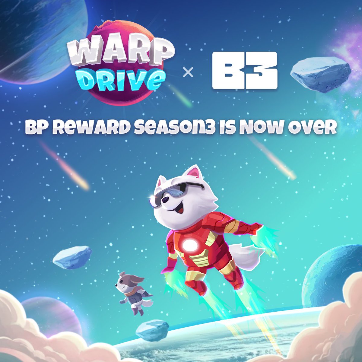 BP Reward Season 3 is now over! 🌟

Our first Warp Drive competition event continues until tomorrow.

The more you play, the more rewards you earn! 🙌

#WarpDrive #BSMNT #B3 #P2A