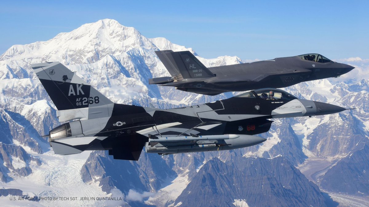 Santa’s flight path? Secured. 🎅✅ The F-35 and F-16 are on patrol, ensuring the skies are safe this holiday season.