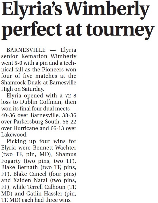 Elyria Athletics tweet media