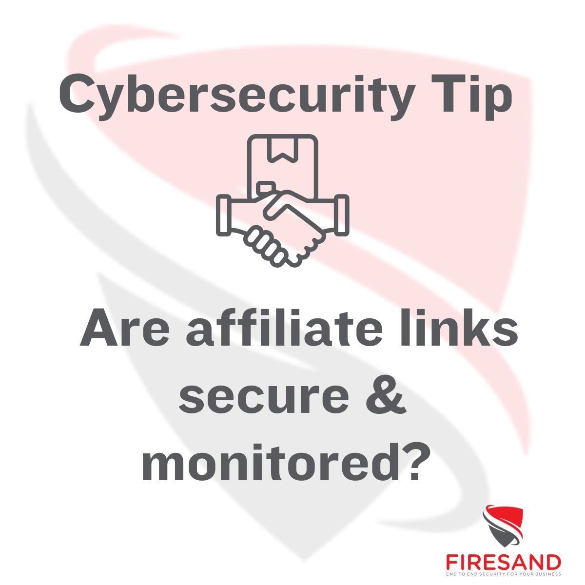 Today’s Cybersecurity Tip 💻🔑🛡

Make sure any affiliate links are secure and monitor them for any unusual activity.
 
#CyberSecurityAwareness #Cybersecurity