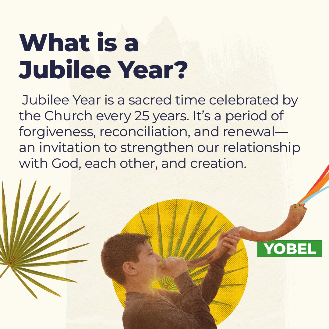 CAFOD's tweet image. The 2025 Jubilee Year begins tomorrow with Pope Francis opening the Holy Door. 

Learn more about what the Jubilee is all about, this year's theme, the key moments and ways to get involved. 👉 #Jubilee2025