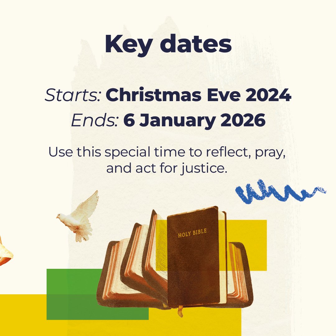 CAFOD's tweet image. The 2025 Jubilee Year begins tomorrow with Pope Francis opening the Holy Door. 

Learn more about what the Jubilee is all about, this year's theme, the key moments and ways to get involved. 👉 #Jubilee2025
