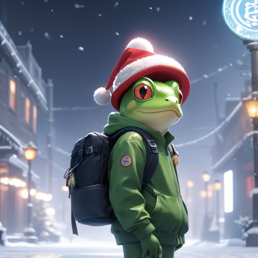sol_cfrog's tweet photo. Jump with $CFROG, a Santa’s hat we bear, to the moon we declare!

#cfrog #clausfrog #solmeme https://t.co/jry2P413zU