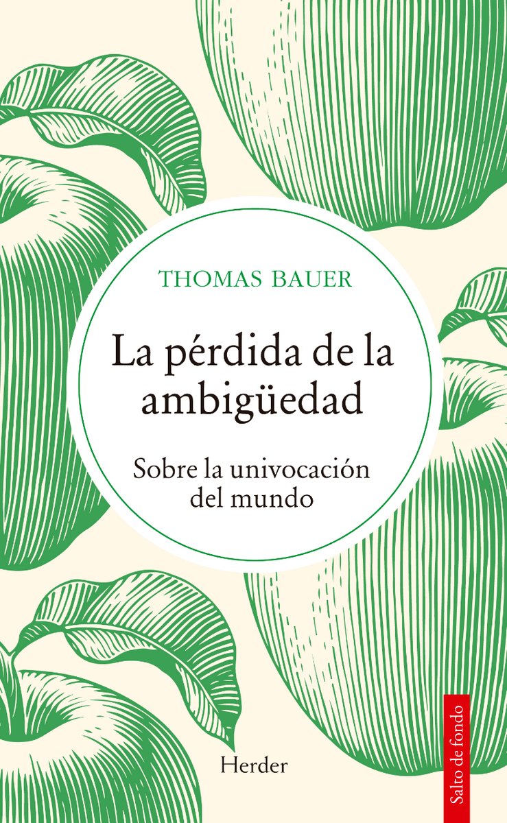 herderbarcelona's tweet photo. En este breve pero contundente ensayo, #ThomasBauer pone en evidencia que la intolerancia a la #ambigüedad es el signo de nuestro tiempo. Muestra, además, las consecuencias si continuamos en este fatal camino de pérdida de diversidad.
👉https://t.co/NzUTcKBYzK https://t.co/FnEJXvfwjK