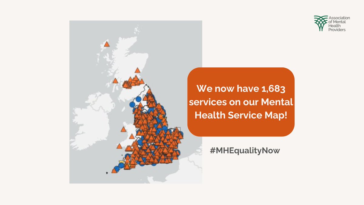 AssocMHP's tweet photo. To the staff, volunteers, and organisations providing hope and healing – we see you, appreciate you, and thank you.
Explore our Mental Health Services map with 1,683 services dedicated to making a difference: https://t.co/rcTG3EFL0b
#MentalHealth #VCSE #MHEqualityNow https://t.co/KYBcJEUd7b