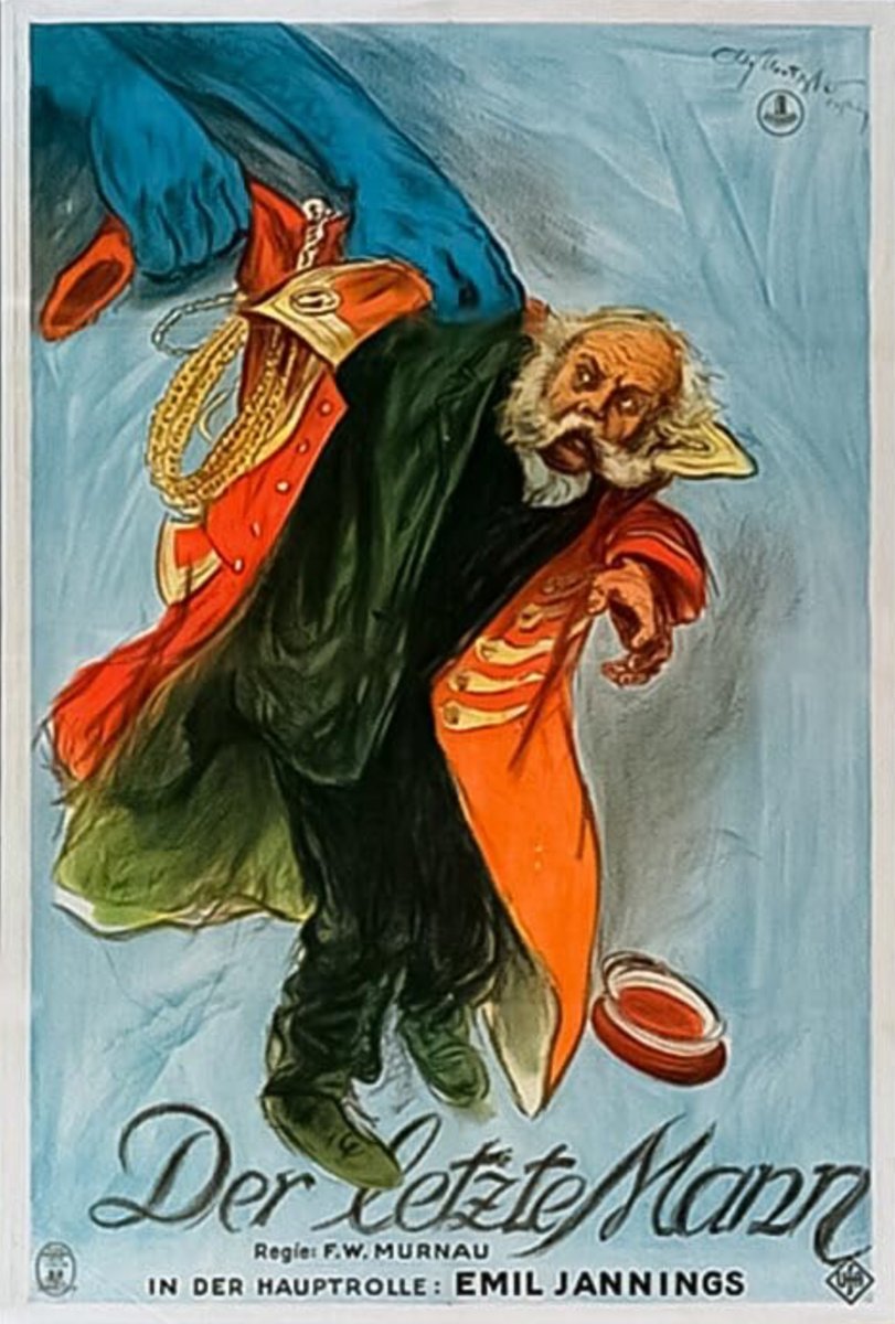 100YearsAgoNews's tweet photo. Dec. 23, 1924: “The Last Laugh,” one of the crowning achievements of German expressionist cinema, is released. The film directed by F.W. Murnau about the tragic fall of a proud hotel doorman will revolutionize filmmaking with camera movements and visual storytelling. 1/7 https://t.co/nxODvVhpqb