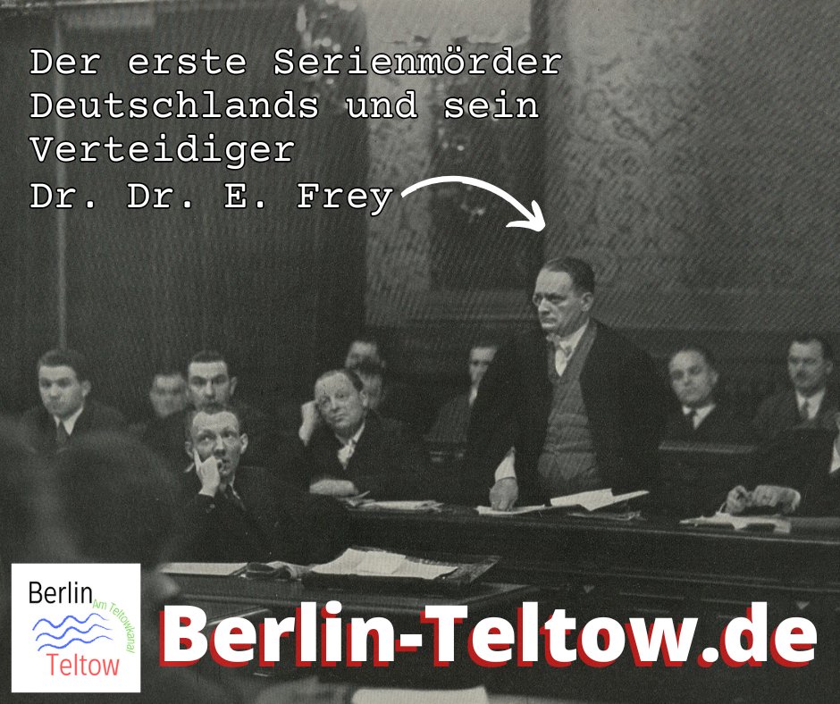 berlower's tweet photo. Der erste Serenmörder Deutschlands und sein Verteidiger Dr. Dr. Frey. Ihre Geschichten, die in Verbindung zu Teltow stehen.
https://t.co/NsZ8Pnowd7
#Geschichte #Berlin #SteglitzZehlendorf #Terrorismus #Grunewald #Truecrime #Verfasssungsschutz #Justizskandal #Skandal #truecrime https://t.co/A5w8rdjb7h