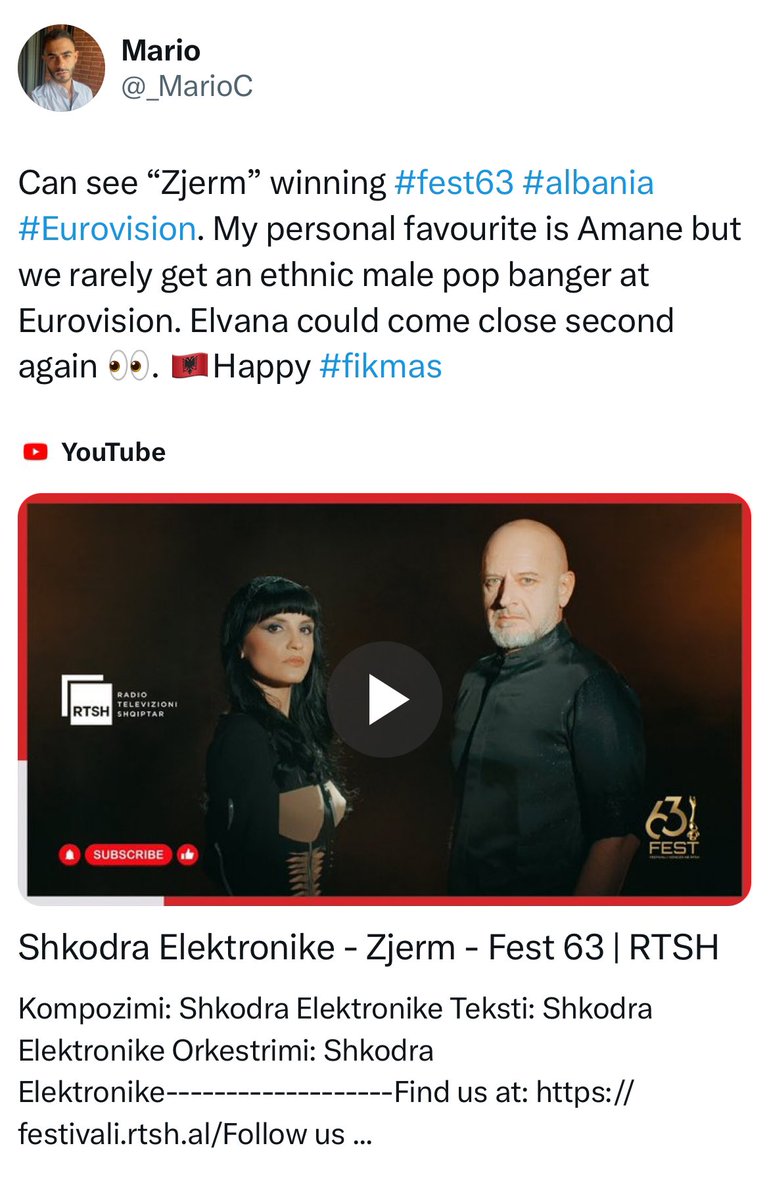 _MarioC's tweet image. Like to think I know a bit about #eurovision. Nailed this one #fik63