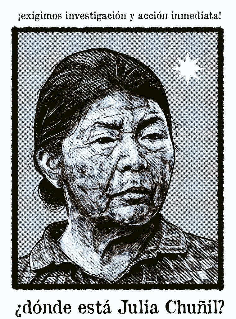 codepuchile's tweet photo. ¿Dónde está? 
Julia Chuñil Catricura, 72 años, defensora del bosque nativo. Desapareció el 8 de noviembre del 2024
@ONU_derechos @fidh_es @ONUChile #DondeEstaJuliaChuñil https://t.co/aqiqAdV2C2