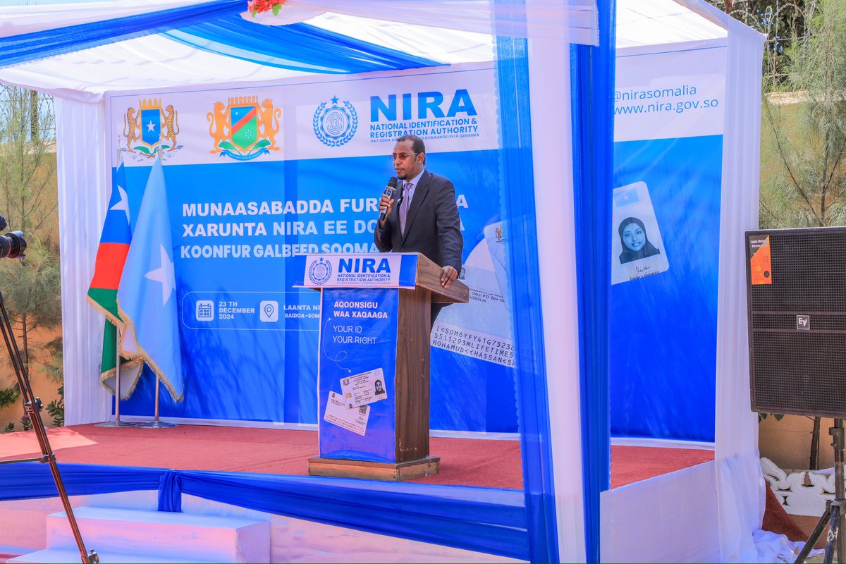 NIRASomalia's tweet photo. 🚨 Exciting news from #Baidoa!  

President H.E. @Laftagareen has officially launched NIRA's main branch in South West State today, alongside our Director General @AbdiwaliAbdulle. This marks a significant step towards NIRA's nationwide expansion.

 #somalia https://t.co/TugKk0wCZF