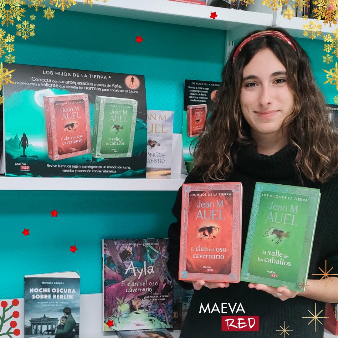 MaevaEdiciones's tweet photo. Estas #Navidades, nuestra editora Candela os recomienda #ElClanDelOsoCavernario y #ElValleDeLosCaballos de Jean M. Auel. ✨
Vive la apasionante historia de #Ayla, una mujer extraordinaria cuya fuerza y valentía te conquistarán desde la primera página. 🌿📖
#MaevaRed https://t.co/LGb8cuTi1C
