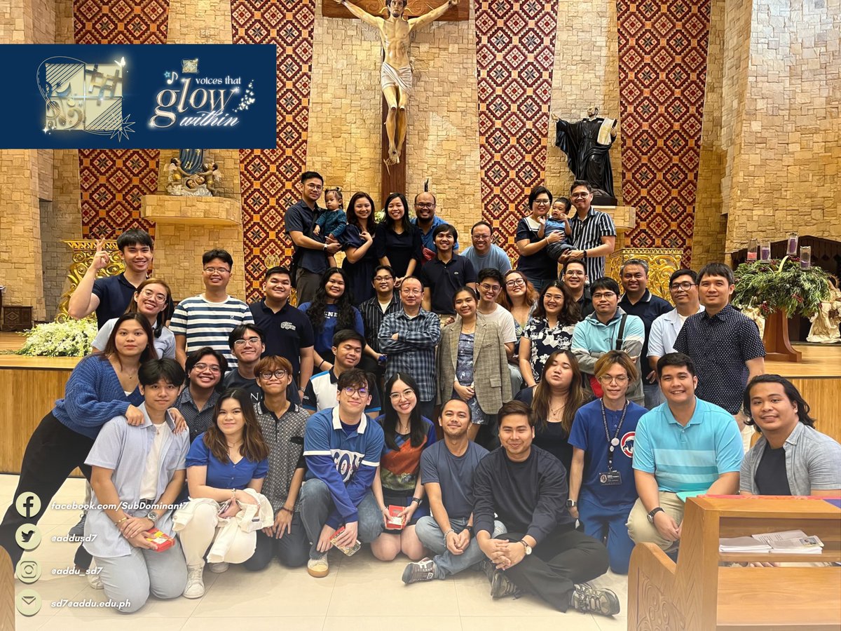 addusd7's tweet photo. 𝗟𝗢𝗢𝗞 | The esteemed members and alumni of the Subdominant 7 graced the Seventh Day of the Misa de Gallo service on the 22nd of December in the year 2024 at the incandescent Our Lady of the Assumption Chapel. 🩵

#VoicesThatGlowWithin 🌠🌟🎶 https://t.co/TgXgrQTkdU