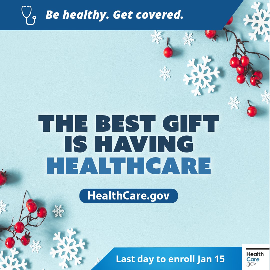 If it's not on your holiday shopping list, health insurance should be! Don't miss out on a 2025 health plan that covers essential benefits like primary &amp; emergency care, &amp; prescriptions. #GetCovered &amp; give yourself the gift of health care: healthcare.gov/get-coverage #MarketplaceOE