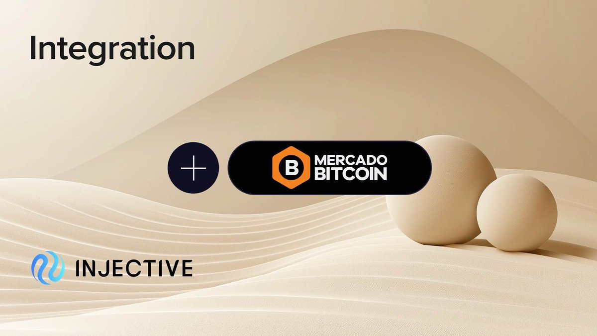 The largest Brazilian exchange with over 3 million users has officially  integrated native $INJ. @MercadoBitcoin enables anyone to on-ramp into the  Injective ecosystem with fait such as the Brazilian Real. Mercado Bitcoin