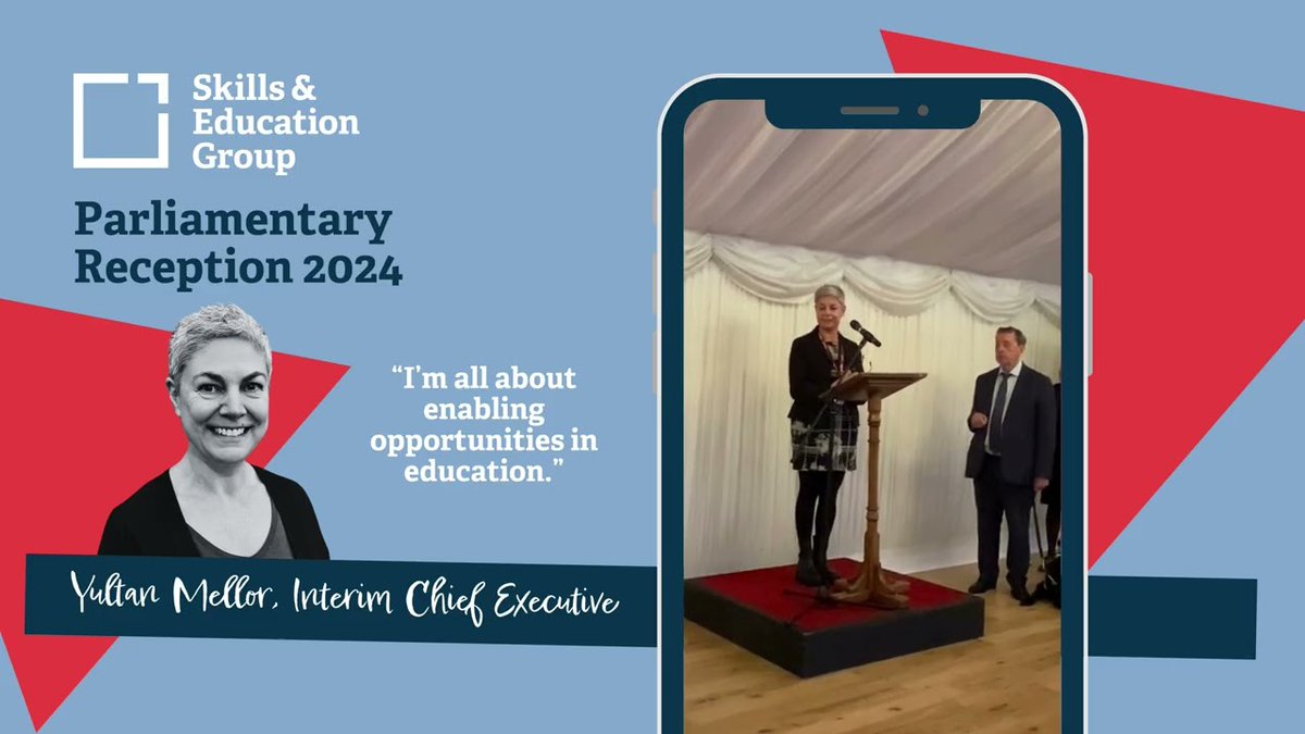 Skills and Education Group (@skillsedugroup) on Twitter photo Hear from <a href="/YultanM/">Yultan Mellor</a>, our newly appointed interim Chief Executive🎉
At the <a href="/UKHouseofLords/">House of Lords</a> during our annual Parliamentary Reception, Yultan shared her vision for the Skills and Education Group, focusing on widening participation, high-quality training, and supporting learners Hear from <a href="/YultanM/">Yultan Mellor</a>, our newly appointed interim Chief Executive🎉
At the <a href="/UKHouseofLords/">House of Lords</a> during our annual Parliamentary Reception, Yultan shared her vision for the Skills and Education Group, focusing on widening participation, high-quality training, and supporting learners
