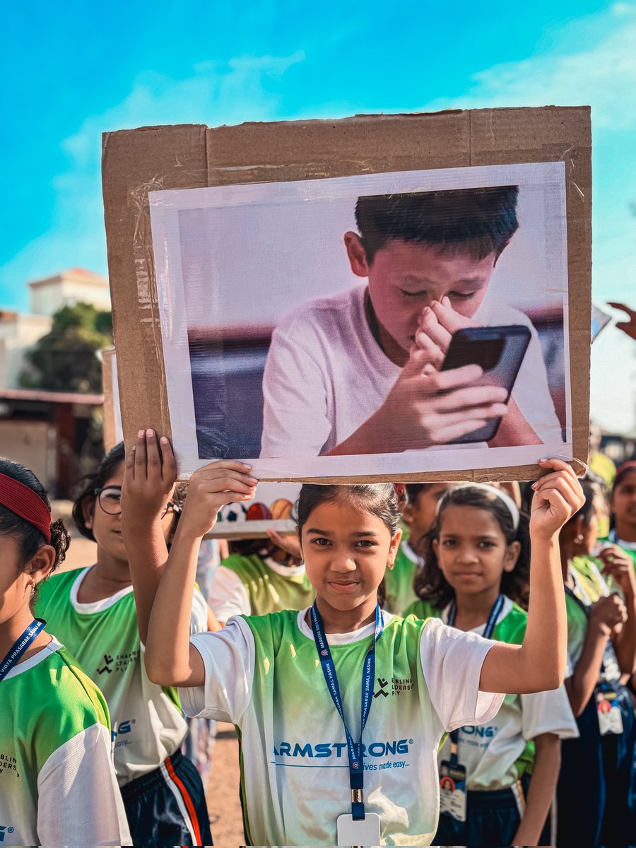 In Satana, our students organized a neighborhood rally to spread awareness about the harmful effects of excessive screen time. For these 150 students, this rally was their first opportunity to actively create an impact within their community. 

Read More:
instagram.com/p/DD7FbNrSApX/…