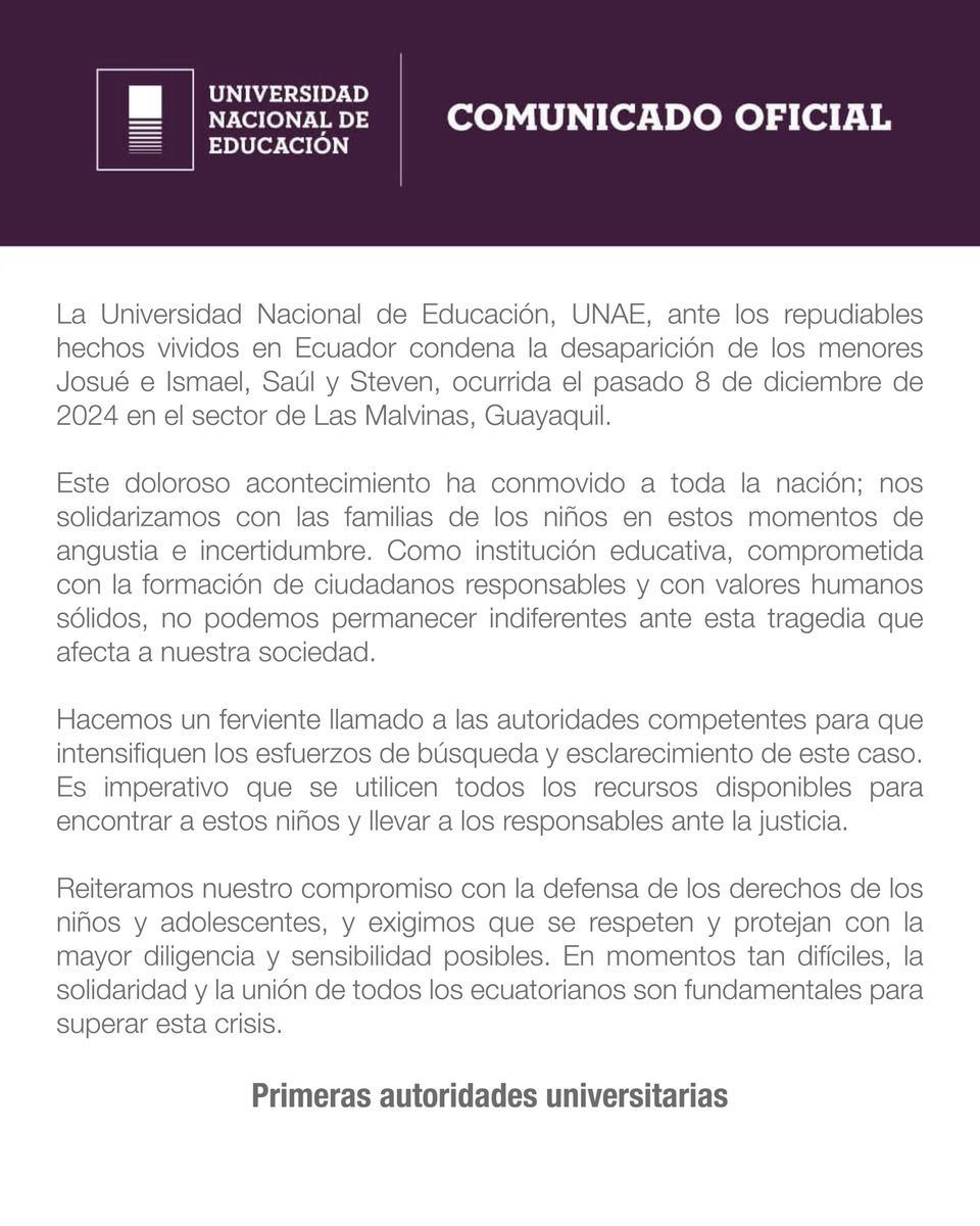 Universidad Nacional de Educación UNAE tweet media