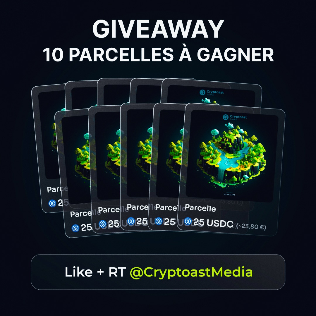 CryptoastMedia's tweet photo. 🎨 GIVEAWAY PARCELLES 🎨

Vous souhaitez apporter votre touche personnelle à la 5ème édition de notre journal papier ?🧑‍🎨

Tentez de gagner une des 100 parcelles de cette mosaïque communautaire : c'est l'heure de la Pixel War façon Web3 grâce à notre partenaire @SiBorgLabs 😎

- Like & RT 💞
- Follow @CryptoastMedia 

Pour en savoir plus sur les Parcelles 👉 https://t.co/P4L0eNa8yq

🍀 Bonne chance à tous !