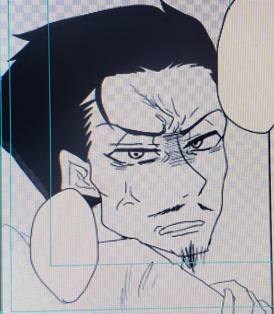 進捗。というか前回の描き直し。
ドットーレと話してる相手が座ってんのに目線上だと別の人と話しちゃってるなと思って直した 