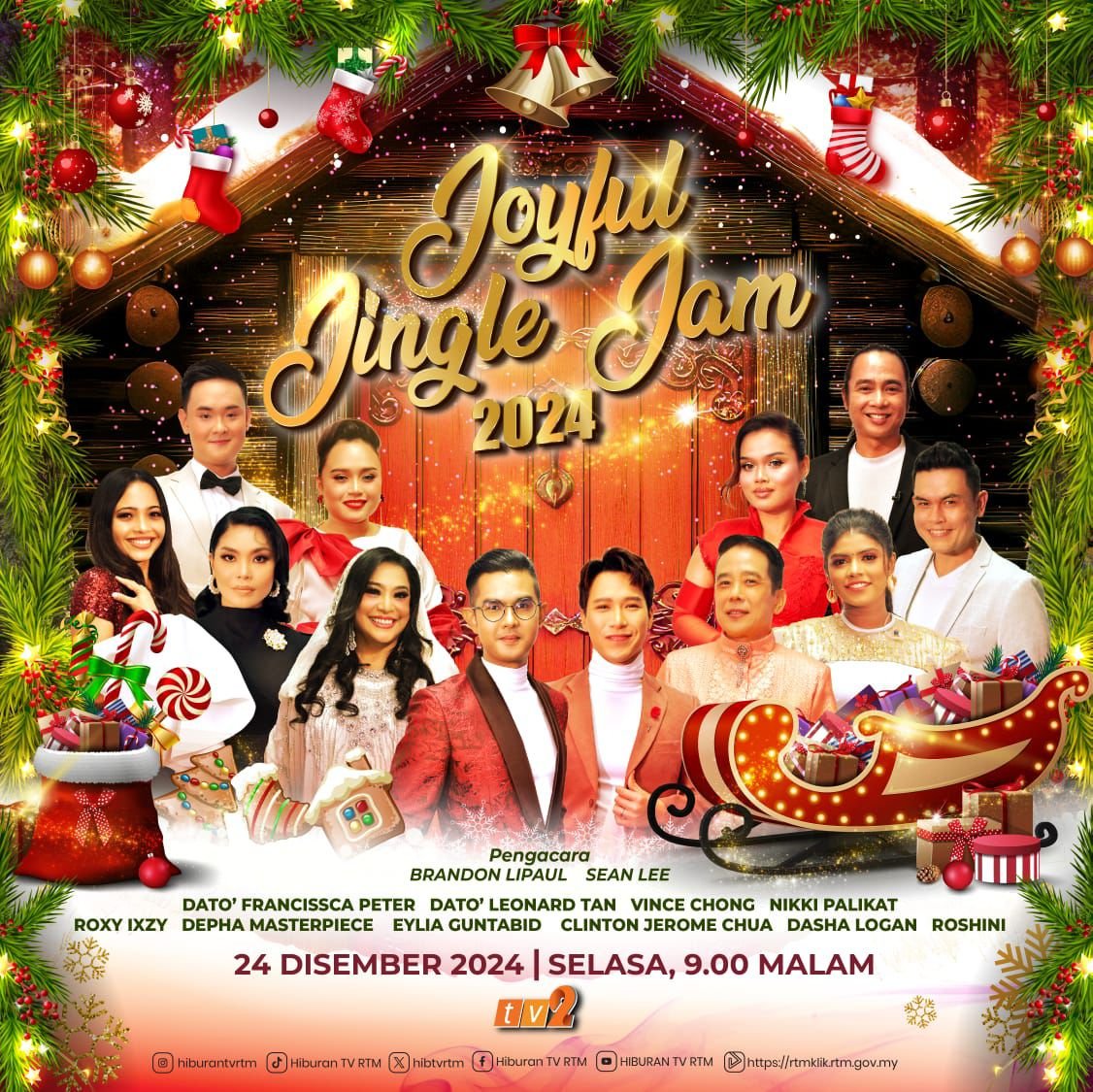 FranticKL's tweet photo. Watch out for our Malaysian Christmas Eve, East and West Malaysians together for a Joyful Jingle Jam show 2024 on #rtm2 tomorrow night at 9pm https://t.co/FYbn7fitNE