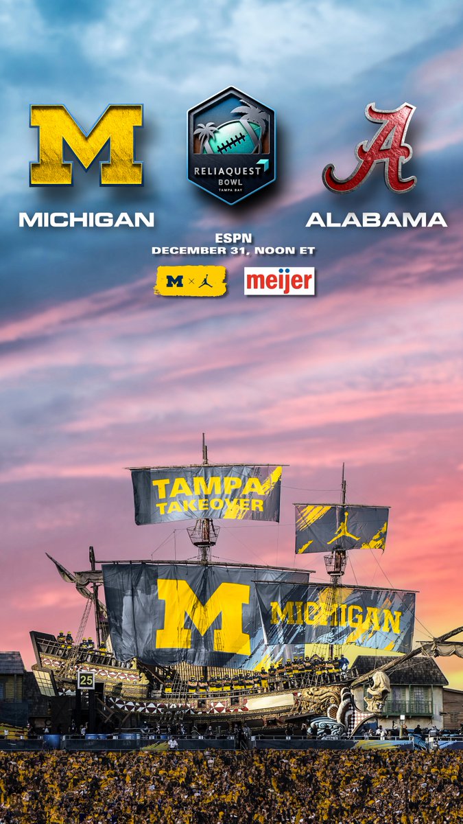 Next Up: Tampa, FL and the <a href="/ReliaQuestBowl/">ReliaQuest Bowl</a> on New Year's Eve!

#GoBlue
