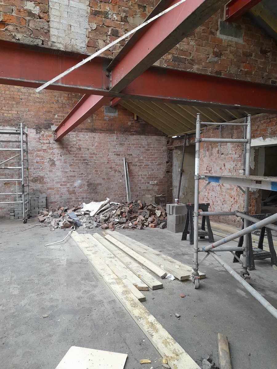 Progress Update! 🚧 The internal strip-out at Leo's Bar is nearly done, and roof repairs are complete – the building is now watertight! 🏗️ Check out the peepholes for a sneak peek! More banners coming soon. 

#Southport #HeritageRestoration #Townscape