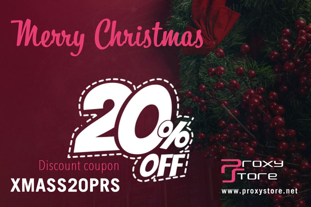 proxystorenet's tweet image. 🌟 Enjoy 20% off everything on ProxyStore with our exclusive holiday coupon: XMASS20PRS

👉 Shop now at proxystore.net and make this Christmas extra special. 🎅

#ChristmasSale #Proxies #Proxy #OnlineDeals #HolidaySavings