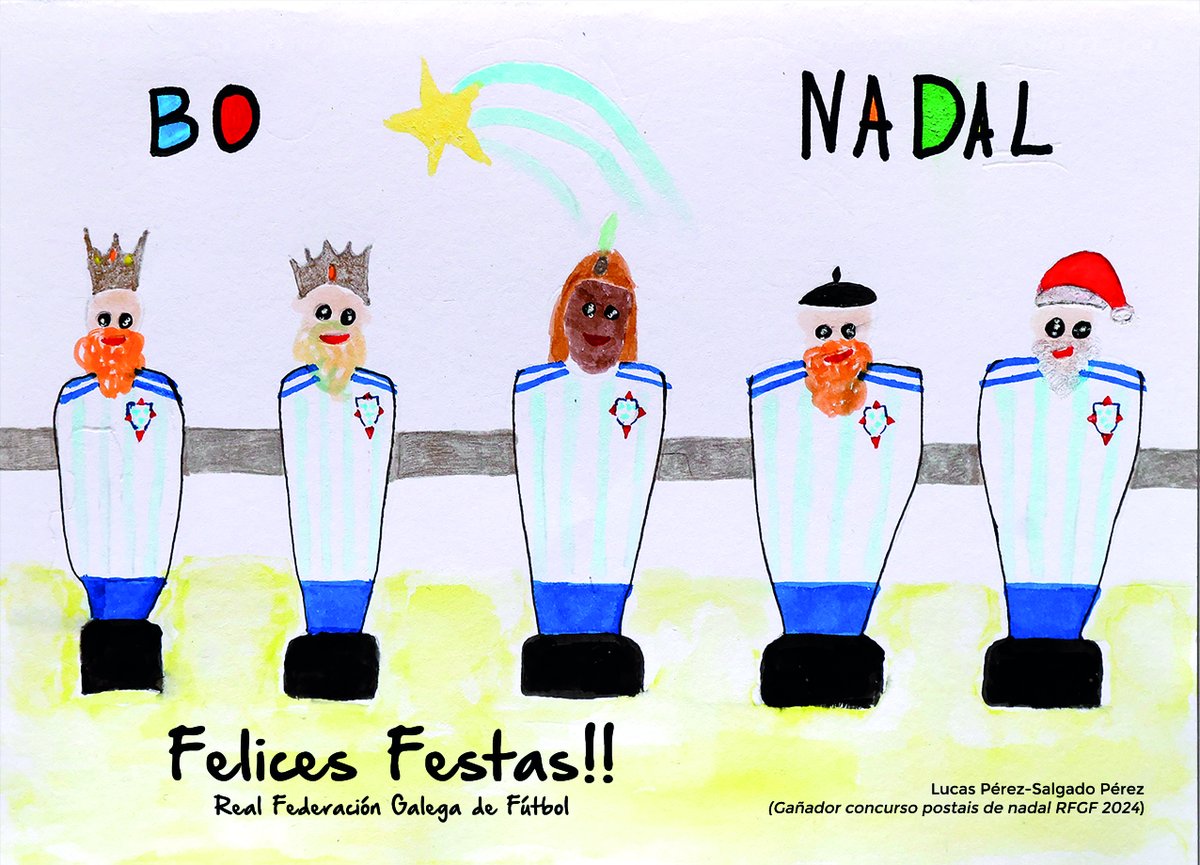 futgal's tweet photo. Sigamos camiñando 𝐗𝐔𝐍𝐓𝐎𝐒, porque 𝐗𝐔𝐍𝐓𝐎𝐒 somos 𝐈𝐌𝐏𝐀𝐑𝐀𝐁𝐋𝐄𝐒.

Cos nosos mellores desexos. Bo Nadal e Próspero 2025.

#TodosUnidosPoloFútbolGalego https://t.co/3XFiCrbWvj
