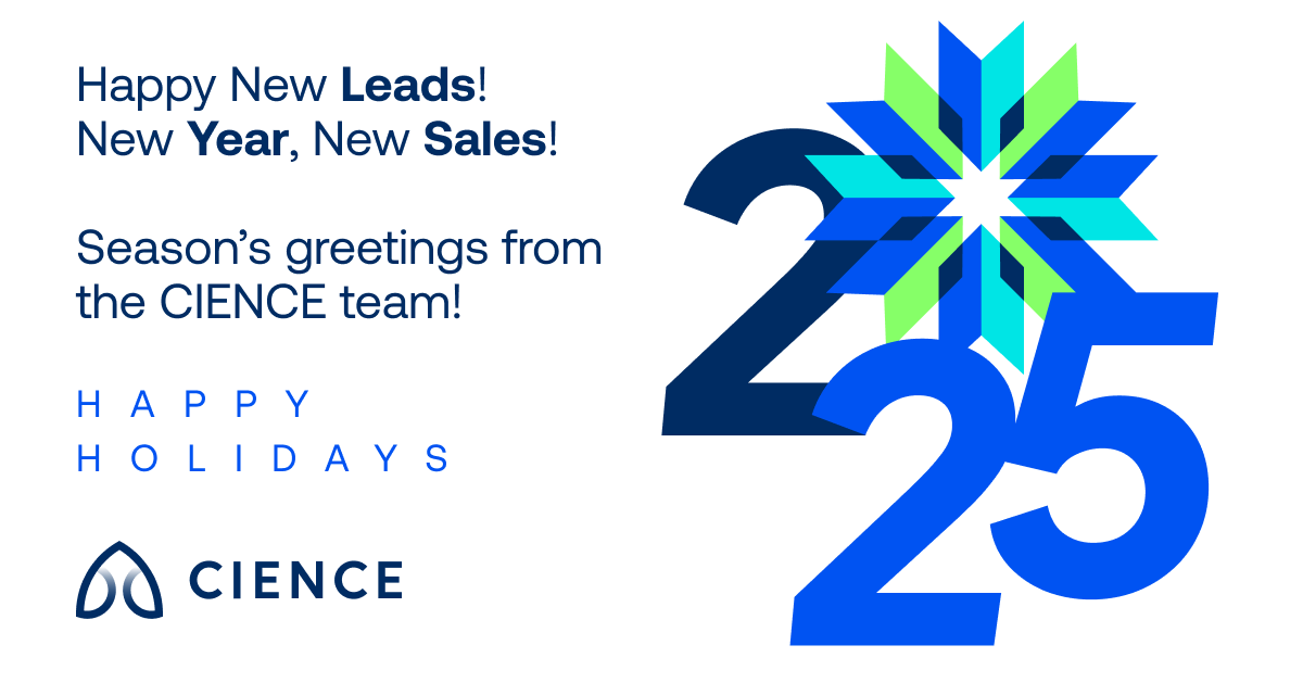 Happy New Year, New Leads, and New Sales!

The CIENCE team wishes you a season filled with growth, success, and exciting opportunities! 🚀 Let’s make 2025 the year of big wins and bigger connections.

#HappyHolidays #NewYearNewSales #LeadGeneration #CIENCE