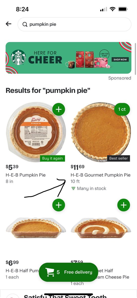Hey <a href="/HEB/">H-E-B</a> you’re selling 10ft pumpkin pies for #Christmas ???  Yes please!!