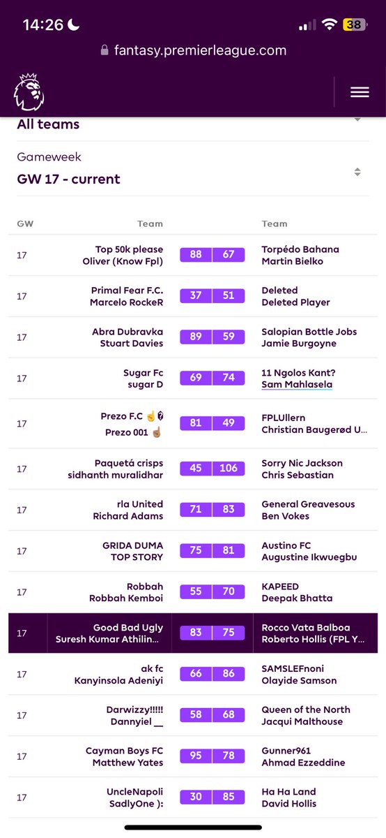 TFIT_POD's tweet photo. Here’s the 17th Round of #FPL results in #TheFormIsTemporaryPodcast mini-league for Gameweek 17!🔥
#TFITPodLeague #GW17 #FPLCommunity
👏 Highest scorer was cohost Chris, with 106 points!😱
#GW19 pod out this Saturday afternoon, stay tuned!
https://t.co/5cpSrxaF0K
#TFITPod https://t.co/0ruizuieCV