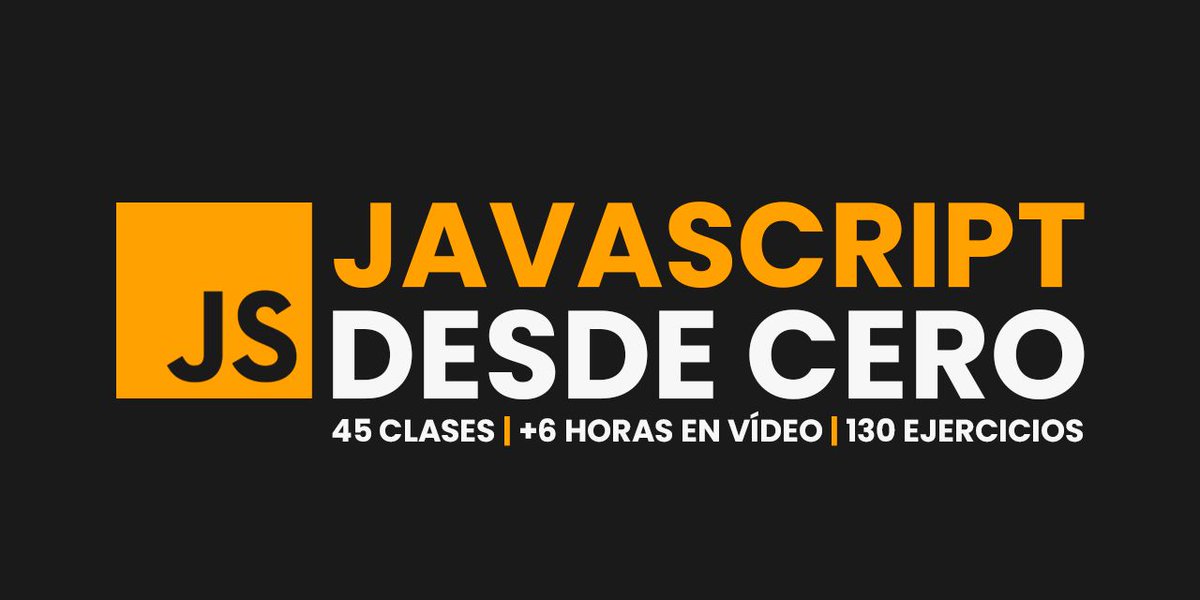 MoureDev's tweet image. Este es mi curso de JavaScript desde cero.

📚 45 clases
▶️ 6 horas en vídeo
📝 130 ejercicios para practicar
💻 Con todo el código disponible
⭐️ +3K stars en GitHub
🆓 100% gratis

→ github.com/mouredev/hello…