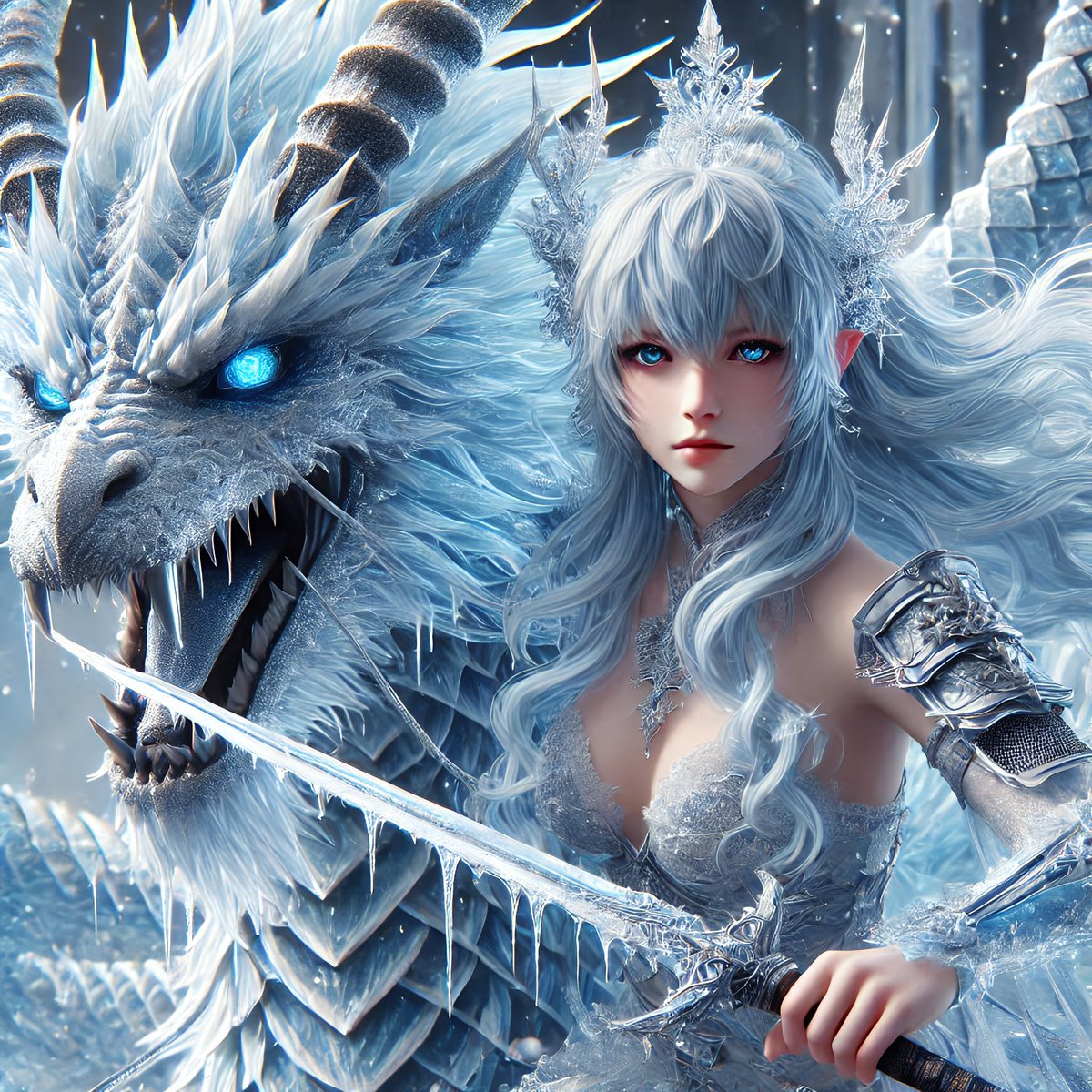 hellprompt's tweet photo. #challenge: Frosted Beauty Portrait: A warrior princess and her determined battle companion 
#DALLE3 #hellprompt #aiartcommunity #AIArt
(#hellprompt/@friendsofdalle3) https://t.co/z673LqReQq