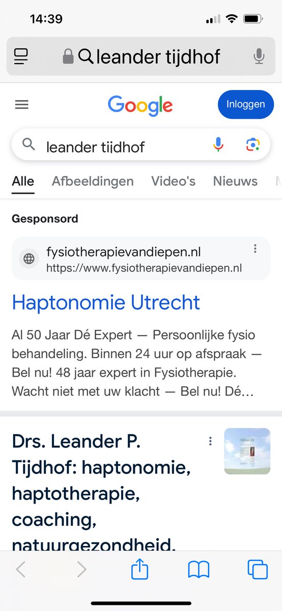 ✅ Ik raad collega’s en cliënten vaker aan om hun profielen een beetje in de gaten te houden. Zoals op Google. Deze advertentie verschijnt sinds kort als mijn naam op Google wordt ingetikt. En dat mag klaarblijkelijk. Succes Van Diepen! 👏
