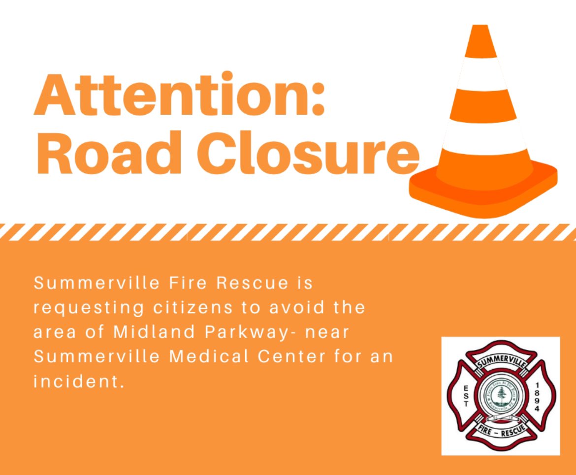 🚧 Road closure - please avoid Midland Parkway.🚧