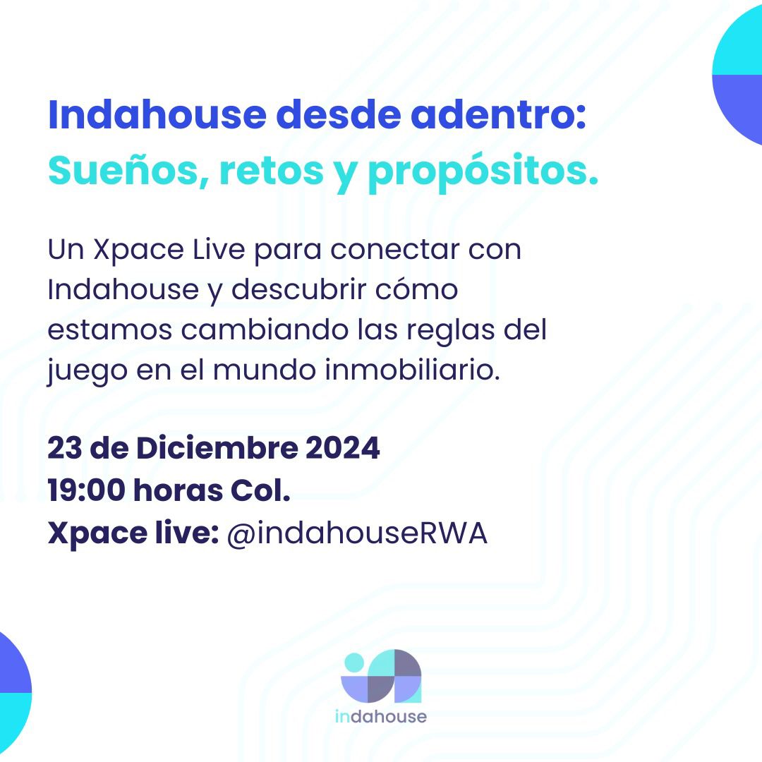 IndahouseRWA's tweet photo. 🎄✨ Sabemos que la Navidad está en el aire, y también es el momento perfecto para preparar los propósitos y empezar el 2025 con información que realmente marque la diferencia. 🚀

Te invitamos a un Xpace con #Indahouse donde conocerás los logros que construimos en este 2024 🎙️ https://t.co/CsYS5H9xPq