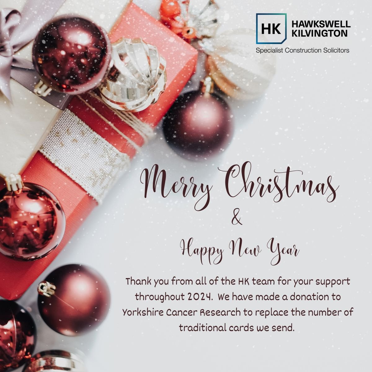 Everyone at Hawkswell Kilvington hopes you have a safe and enjoyable festive break, and a happy, healthy and prosperous 2025. 🎅🎄 
#christmas #festiveseason #hawkswellkilvington