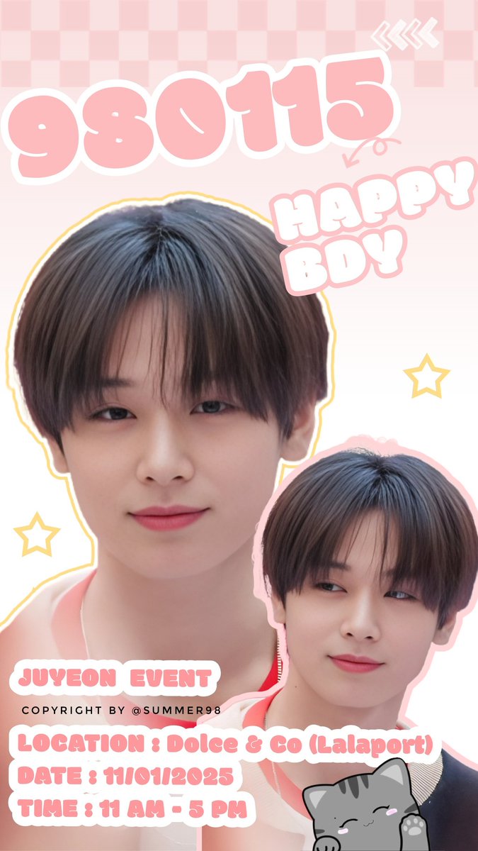 angel_hpy's tweet photo. Hi to all MY TheB 😘!!🗣️

Our charming Juyeon's Birthday🎂coming soon  #TBZ11_juyeon115inKL

📍Dolce&amp;Co, Lalaport, Kuala Lumpur
📅11th Of January 2025 (Saturday)
⏰11am-5pm 
✅Walk In event 
#️⃣TBZ11_juyeon115inKL
🖼️@summer98

More infos coming soon 🔜🫶🏻
Help RT @cupsleeveMY 💕 https://t.co/0V3eRwQeBF