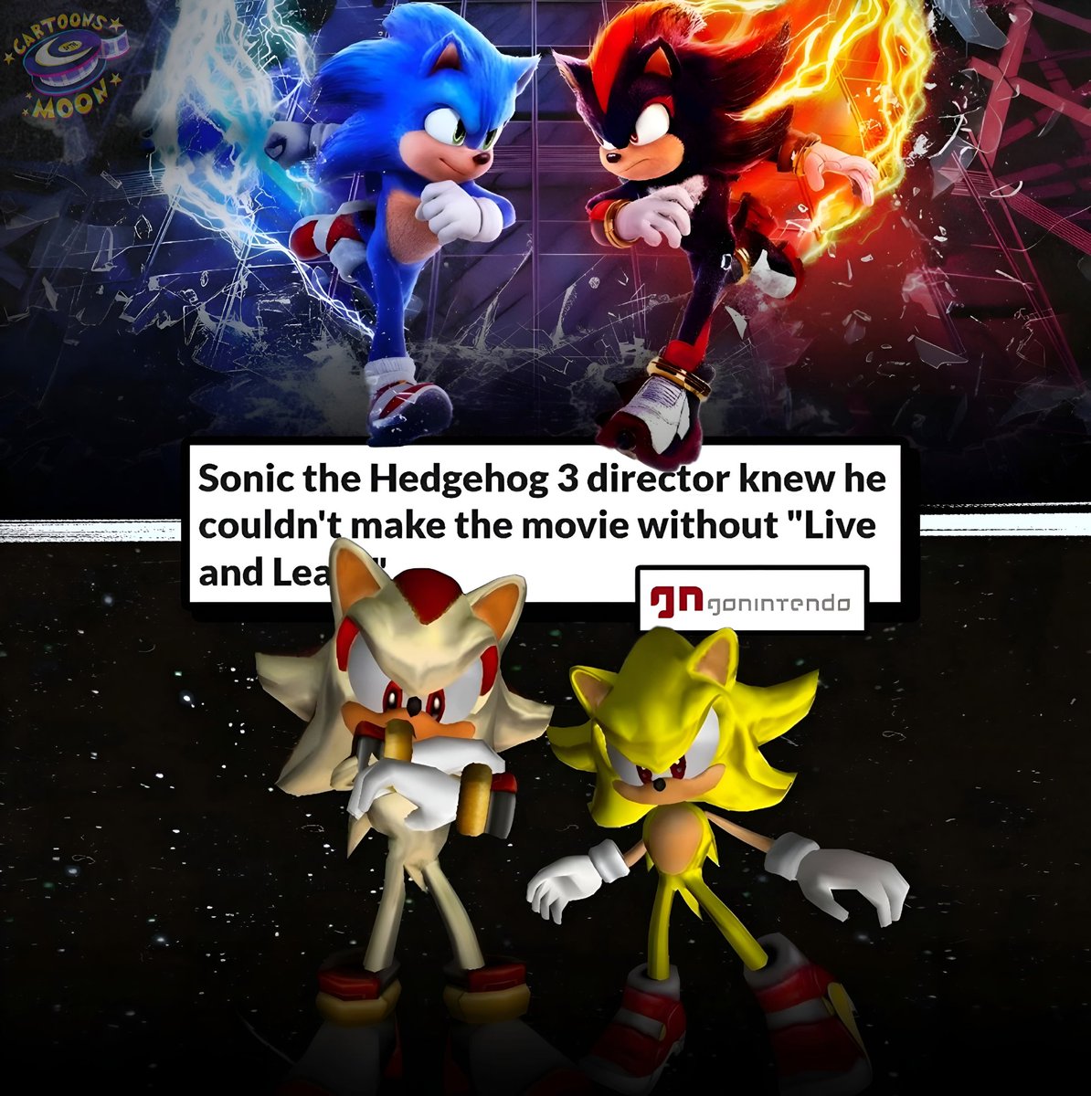 Oficialmente la canción 'Live and Learn' aparece en Sonic 3. 

El director, Jeff Fowler, explicó que le era imposible no incluirla:

💬 "Cuando juegas Sonic Adventure 2, lo primero que escuchas son fragmentos de ella...

Es una canción increíble".