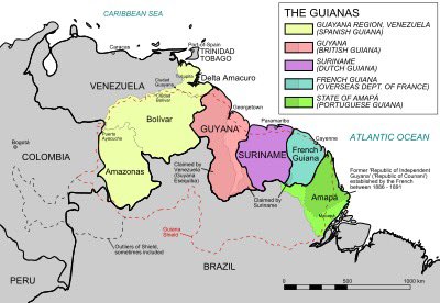 mdentinho's tweet photo. @cegadede Não à toa, o Amapá era chamado de Guiana Portuguesa. 

E a parte do Platô das Guianas que hoje fica na Venezuela de Guiana Espanhola. https://t.co/0M1UCVxt0d