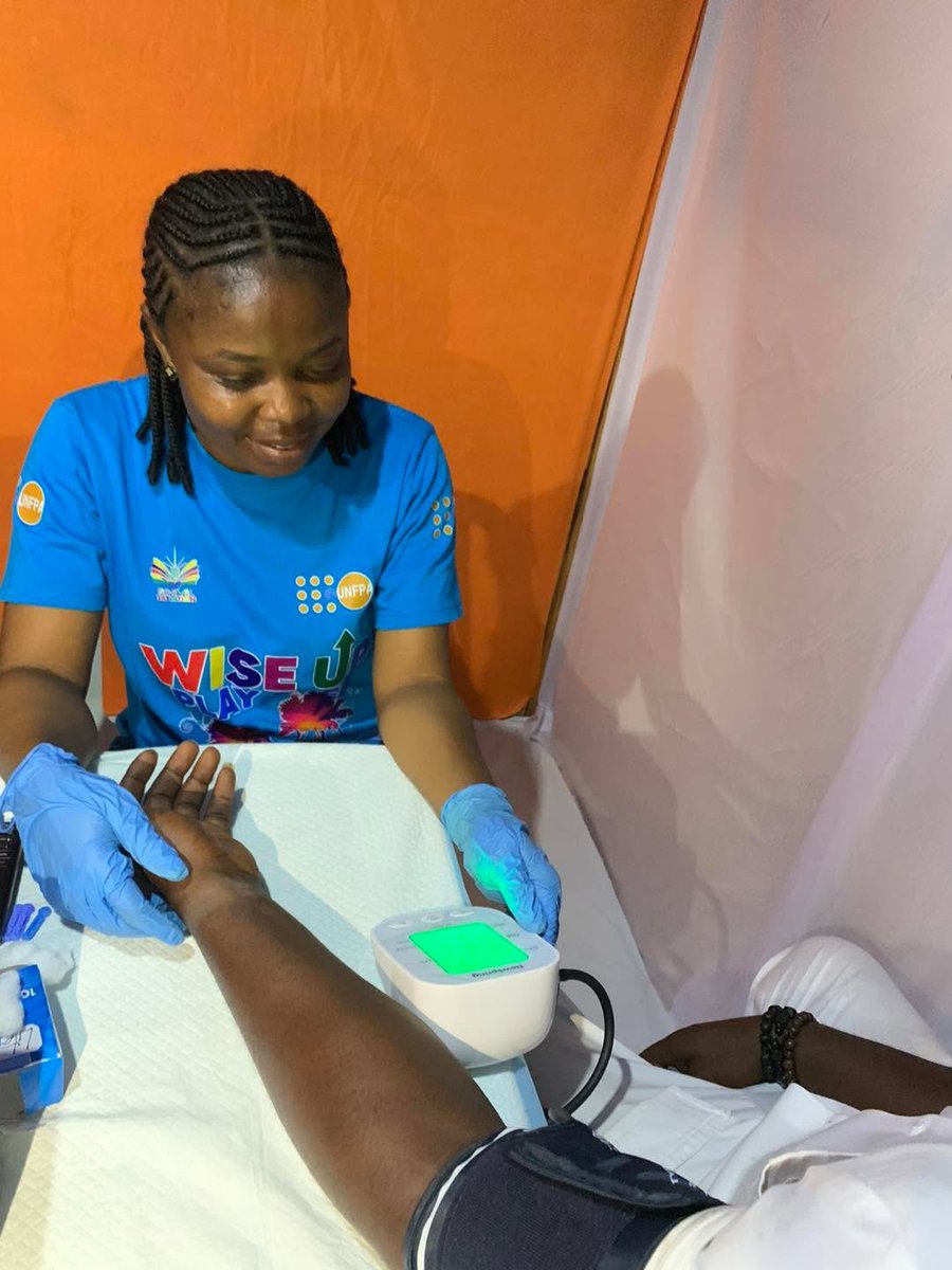 WiseupCRS's tweet photo. A quick BP check can save your life. Swing by the Wise Up Booth for a free check-up and tips on managing your blood pressure. Let’s make health a priority this carnival season!
#WiseUpCRS #PlaySafe #Condomize #UNFPACRSO #CarnivalCalabar #OurSharedProsperity #CalabarCarnival https://t.co/r3fsrYto3l