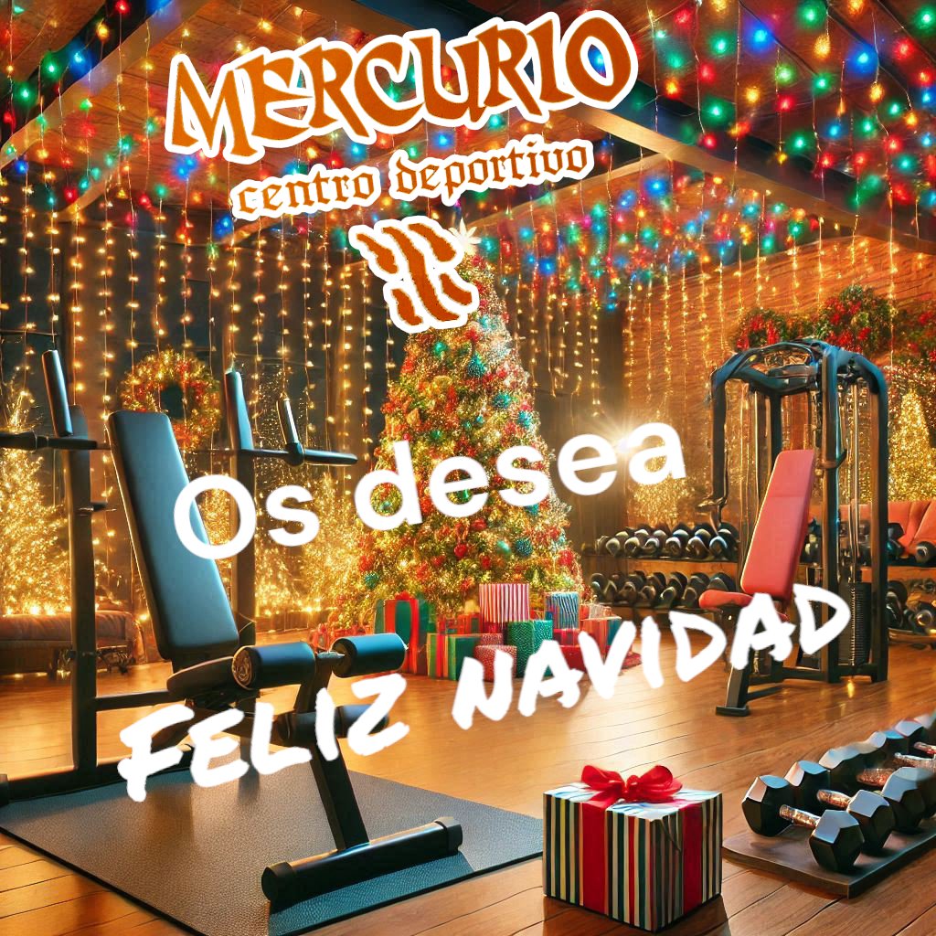 GYMMERCURIO's tweet photo. El equipó del centro deportivo Mercurio os desea que paséis unas geniales fiestas. https://t.co/jC3miWNYAG