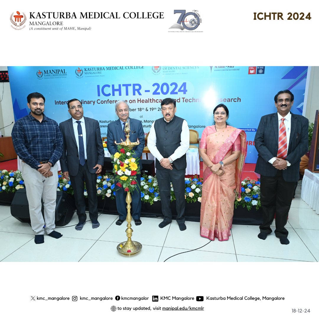 KMC_Mangalore's tweet photo. The Interdisciplinary Conference on Healthcare &amp; Technical Research (ICHTR) 2024 was held on Dec 18-19, by MAHE-SRF, @DoRMAHE_Manipal, KMC Mlore, and MCODS Mlore.

Congrats to Anita Sherly, K R Souharda, Dr Farha Mohammed, and Dr Aparna Nair for winning the Best Presenter awards! https://t.co/ze5KCiYNbS