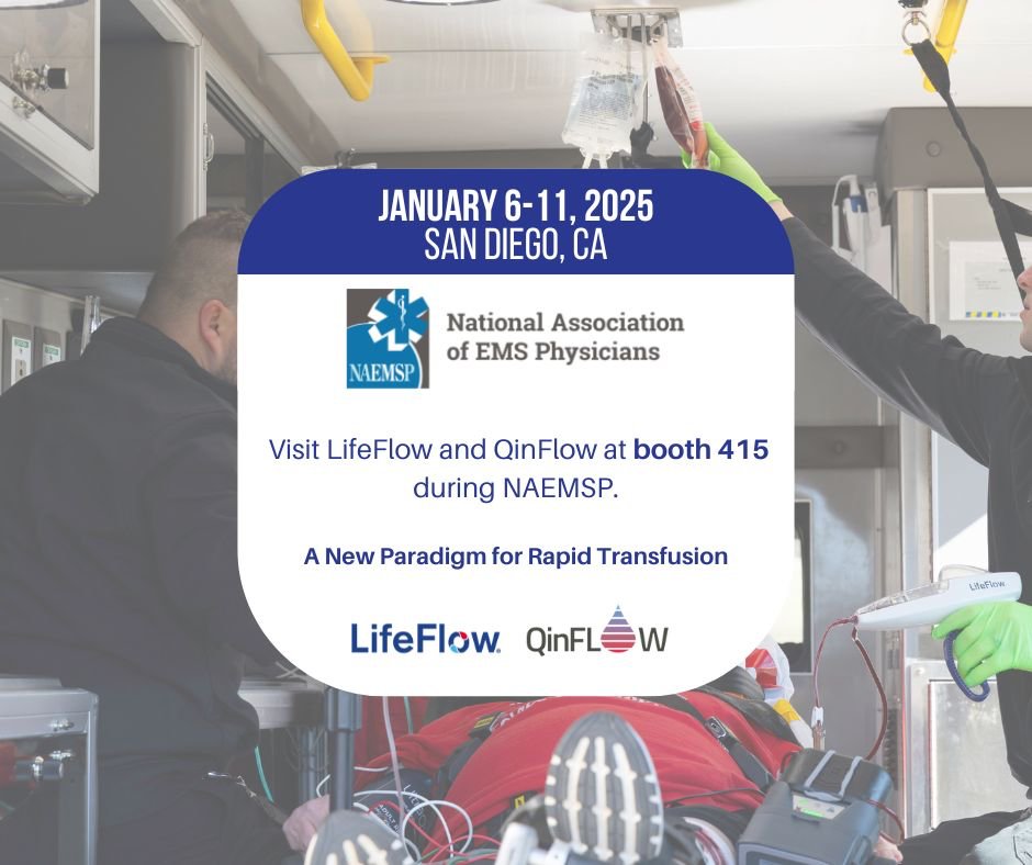 Stop by booth 415 <a href="/NAEMSP/">NAEMSP</a> for a demo of the ⭐️Gold Standard⭐️ in Blood &amp; Fluid Warming: The #Warrior. Partnering with us is <a href="/LifeFlow__/">LifeFlow</a>  showcasing their handheld infuser for controlled, rapid delivery of blood and fluids. #EMS #WarmIsBetter #WholeBloodSavesLives