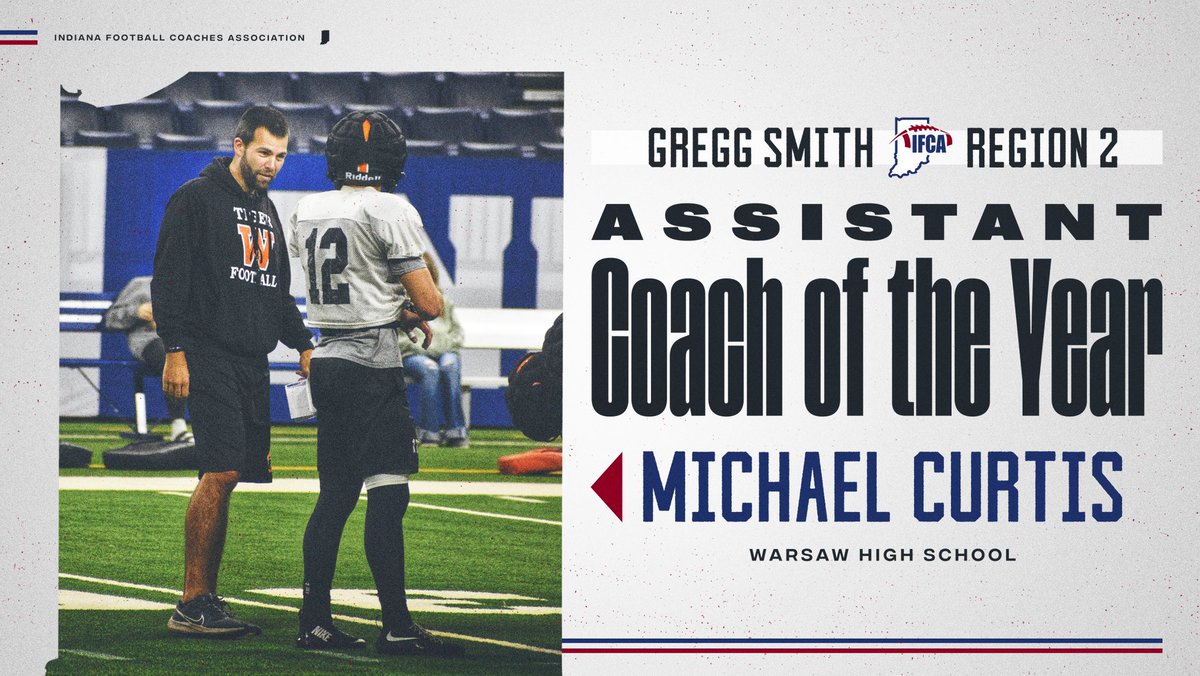 IFCA Region 2 🏈 (@ifcaregion2) on Twitter photo Congratulations to the IFCA Region 2 Gregg Smith Assistant Coach of the Year! 🏈🏆
➡️ <a href="/CoachCurtisWCHS/">Michael Curtis</a> Congratulations to the IFCA Region 2 Gregg Smith Assistant Coach of the Year! 🏈🏆
➡️ <a href="/CoachCurtisWCHS/">Michael Curtis</a>