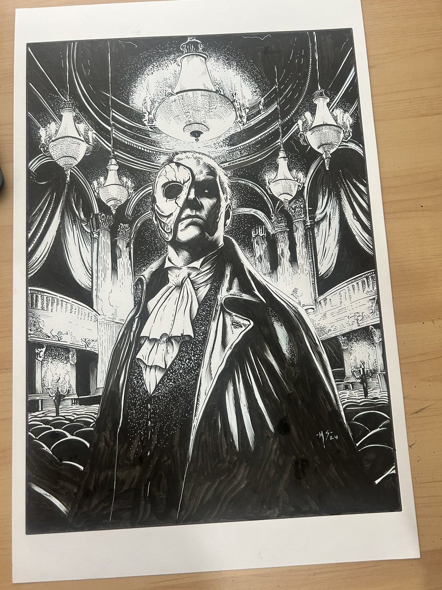 I need to scan this in but here is my take on The Phantom of the Opera. This took a few days to get done. Let me know what you think